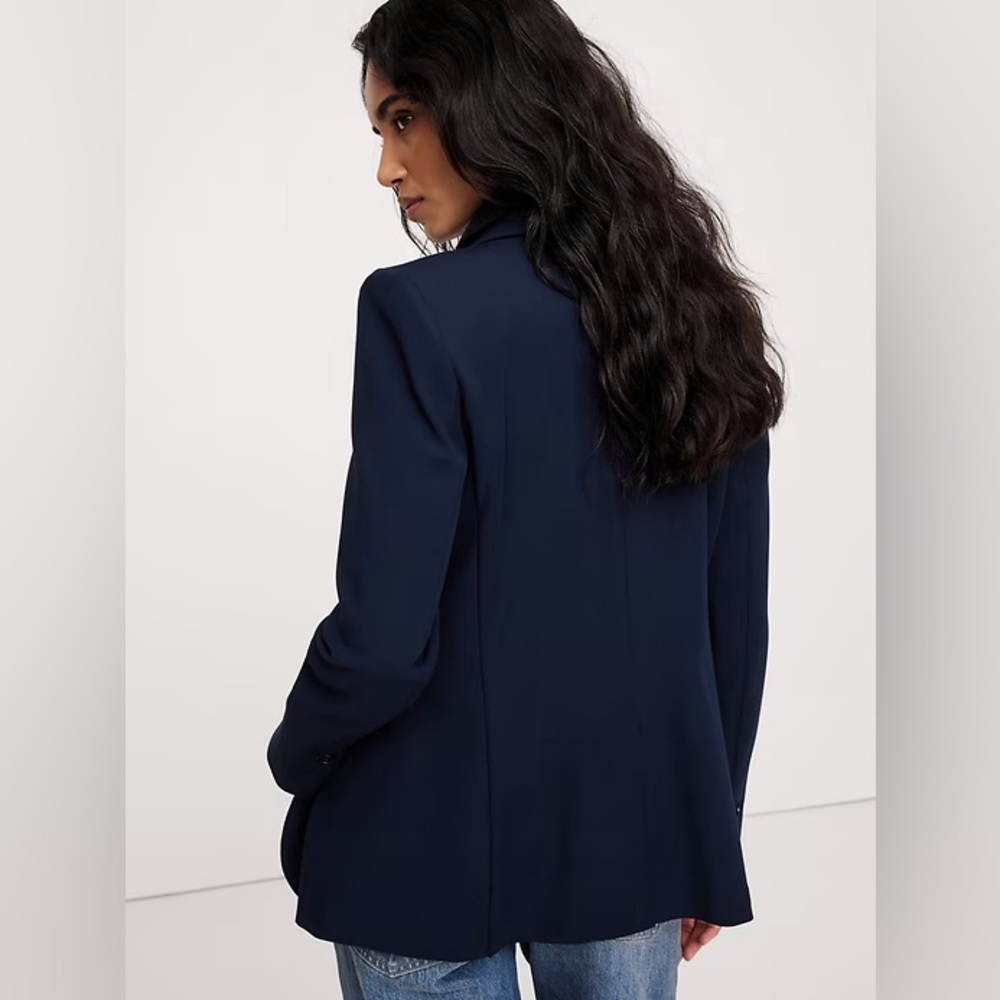 NWT! Banana Republic Hyper Navy Blue Slim Refined Blazer (#713521) 🐳 - Picture 2 of 6